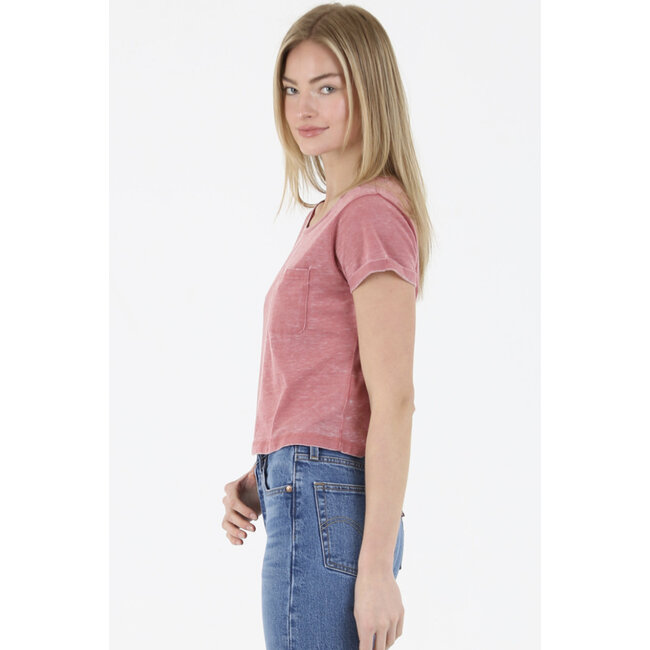 Angie Angie Pocket Burnout Tee (X2DF3)