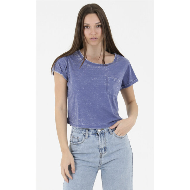 Angie Angie Pocket Burnout Tee (X2DF3)