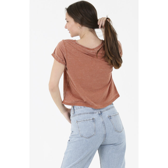 Angie Angie Pocket Burnout Tee (X2DF3)