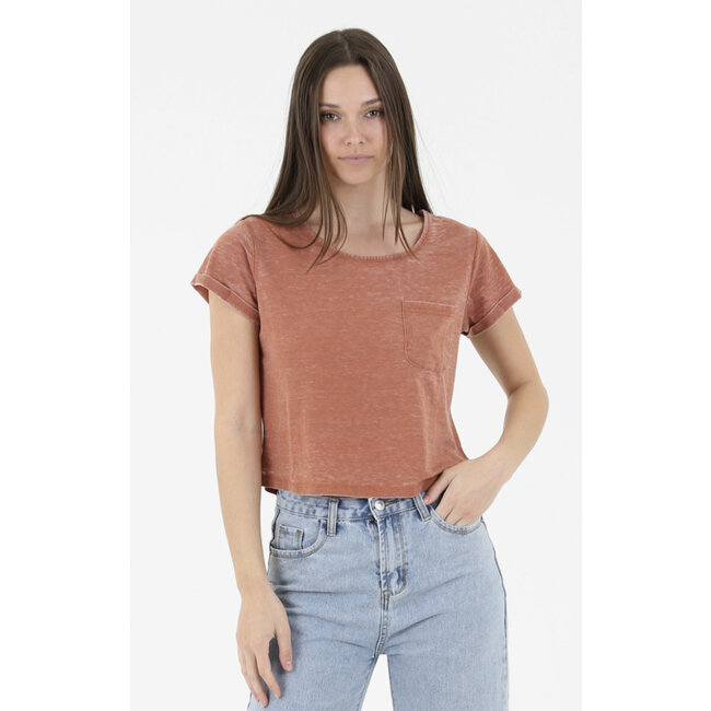 Angie Angie Pocket Burnout Tee (X2DF3)
