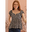 Angie Angie V Neck Shirt With Flutter Sleeve (F2783)
