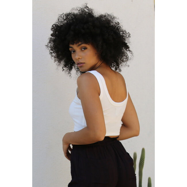 Angie Rib Knit Crop Tank (X2CK3)