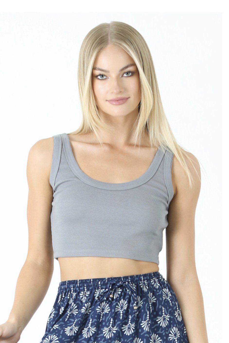 Angie Rib Knit Tank Top (X2DC5) - Creations Boutique
