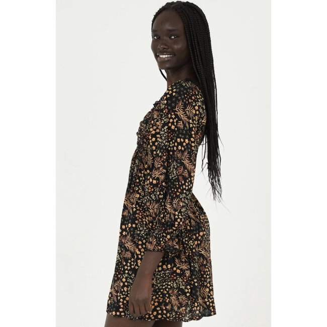 Angie Angie V Neck Longslv Short Dress (F4H77)