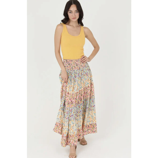 Angie Angie Tiered Skirt w/Smocked Waist (26P57)