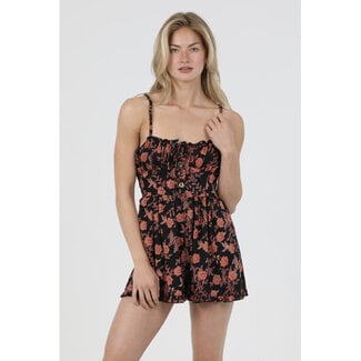 Angie Angie Tie Lettuce Edge Romper (B5A14)