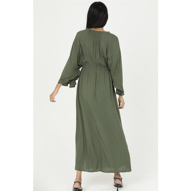 Angie Angie Flutter Sleeve Maxi Dress (F4J22)
