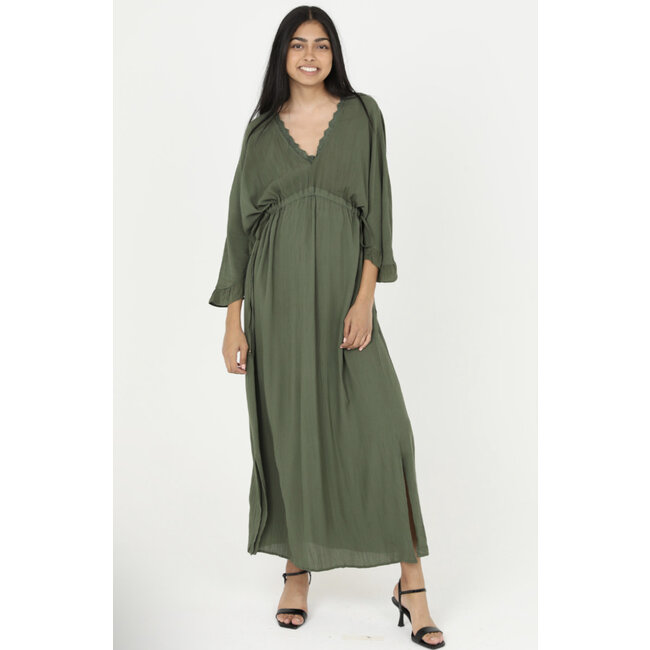 Angie Angie Flutter Sleeve Maxi Dress (F4J22)