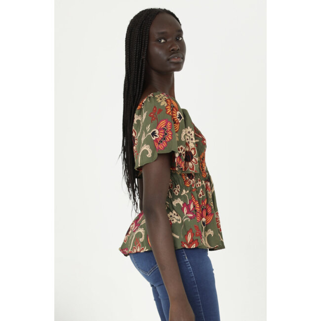 Angie Angie Smocked Bust Top (C2192)