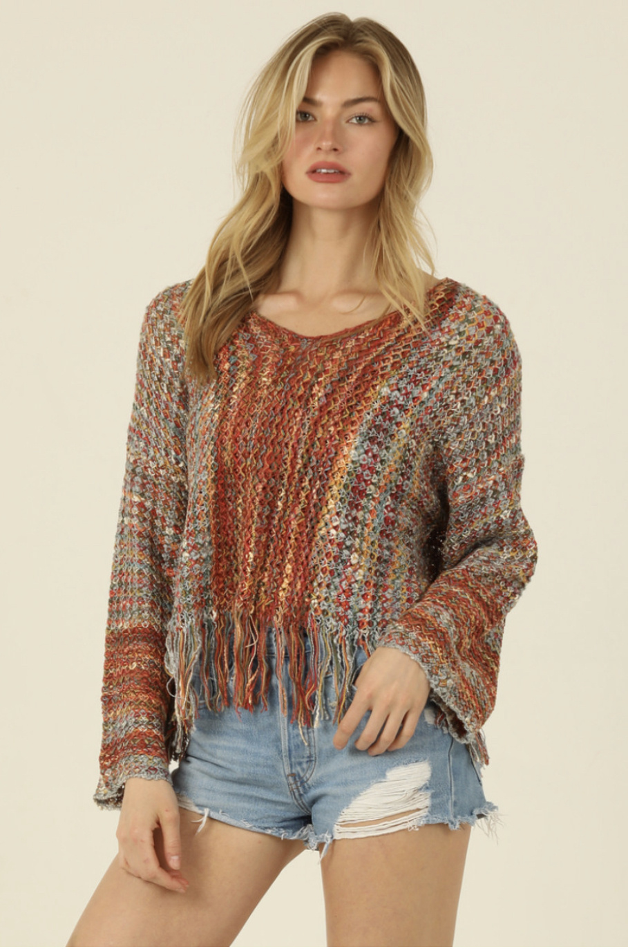 Fringe shop pullover sweater