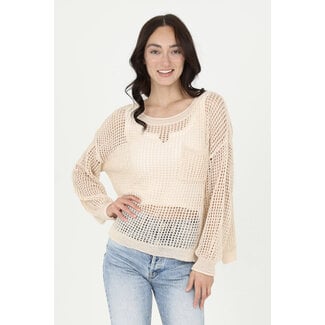 Angie Angie Open Knit Pullover (XHP82)