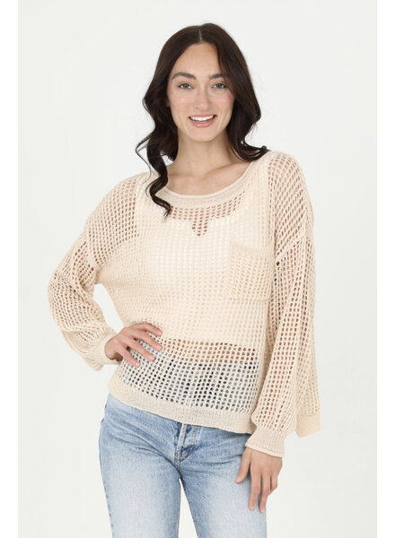 Angie Open Knit Pullover (XHP82)
