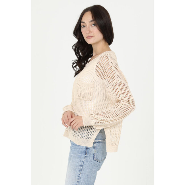 Angie Angie Open Knit Pullover (XHP82)
