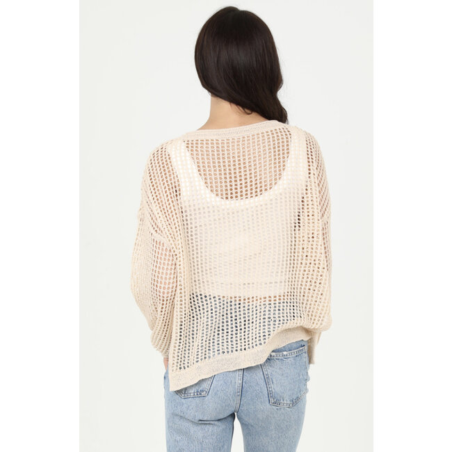 Angie Angie Open Knit Pullover (XHP82)