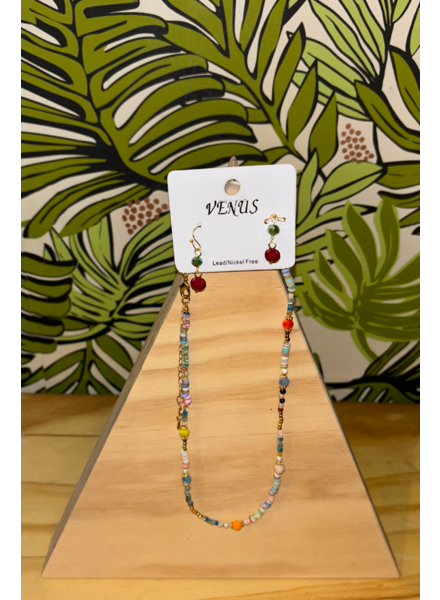 FAME Mixed Beaded Necklace Set (NE7675)