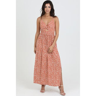 Angie Angie Keyhole Maxi Dress With Slit (F4B48)