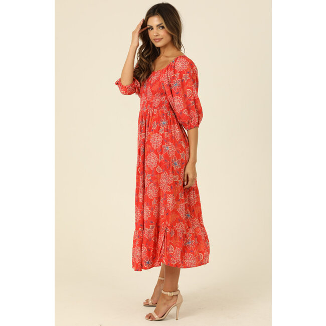 Angie Angie Maxi Dress w/Peasant Slv(C4925)