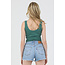 Angie Angie Rib Knit Notch Neck Tank (X2DF9B)