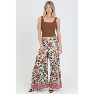 Angie Angie Wide Leg Pant w/Lace Detail (25R84)