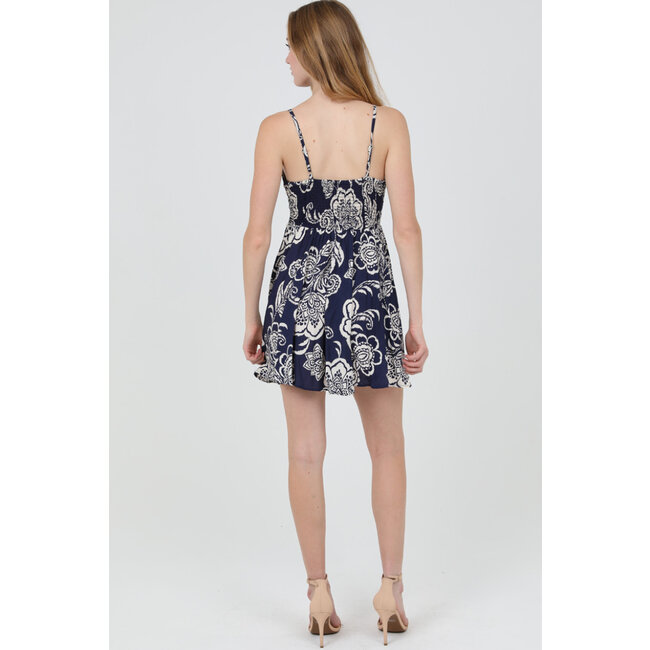 Angie Angie Short Dress W/Smocking (F4J69)