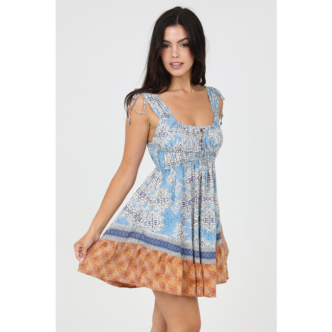 Angie Angie Tie Shoulder Short Dress (F4K25)