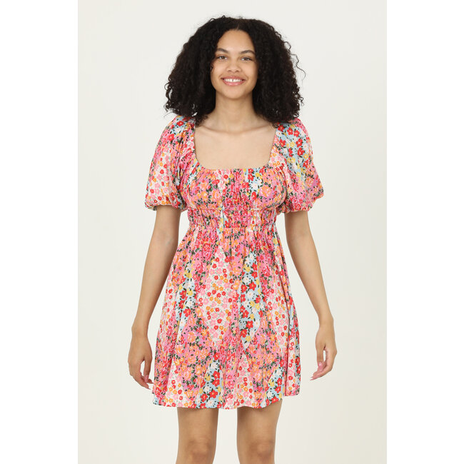 Angie Angie Square Neck Bubble Slv Dress (C4B06)