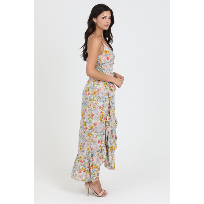 Angie Angie V-Neck Maxi Dress (C4566)