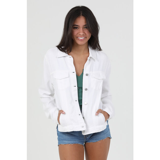 Angie Angie Washed Light Button Up Jacket (SJ919)