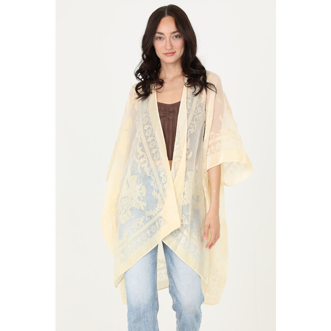 Angie Burnout Velvet Kimono (X2CH6)