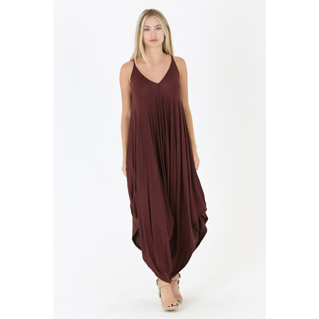 Angie Angie V-neck Knit Harem Jumpsuit (X5099)