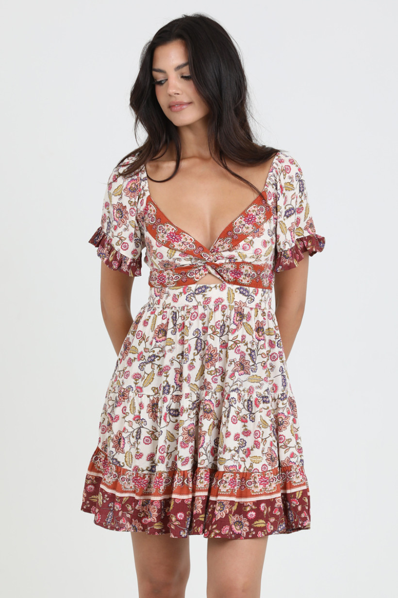 Angie Tiered Skirt SS Dress (C4495) - Creations Boutique