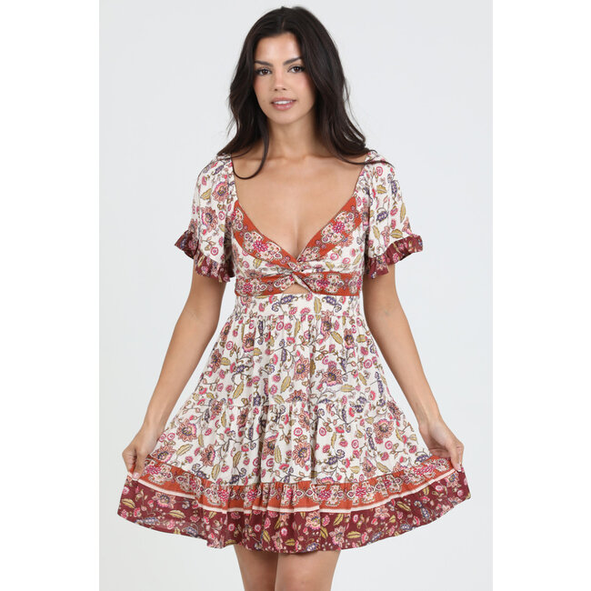 Angie Angie Tiered Skirt SS Dress (C4495)