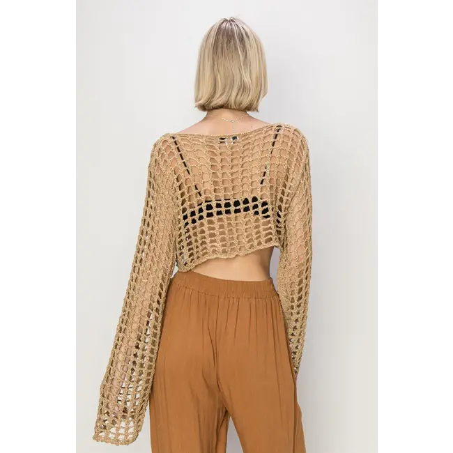 HYFVE Hyfve Open Stitch Long Sleeve Top (HF24E556)