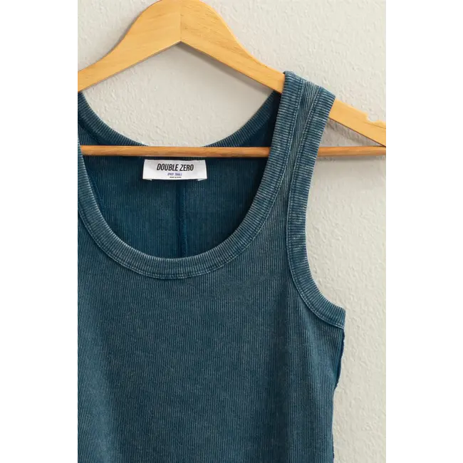 Double Zero Double Zero Acid Wash Scoop Neck Tank (DZ24A649)