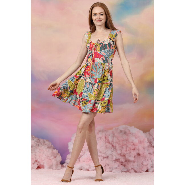 Angie Angie Short Dress With Tiers (F4K72)