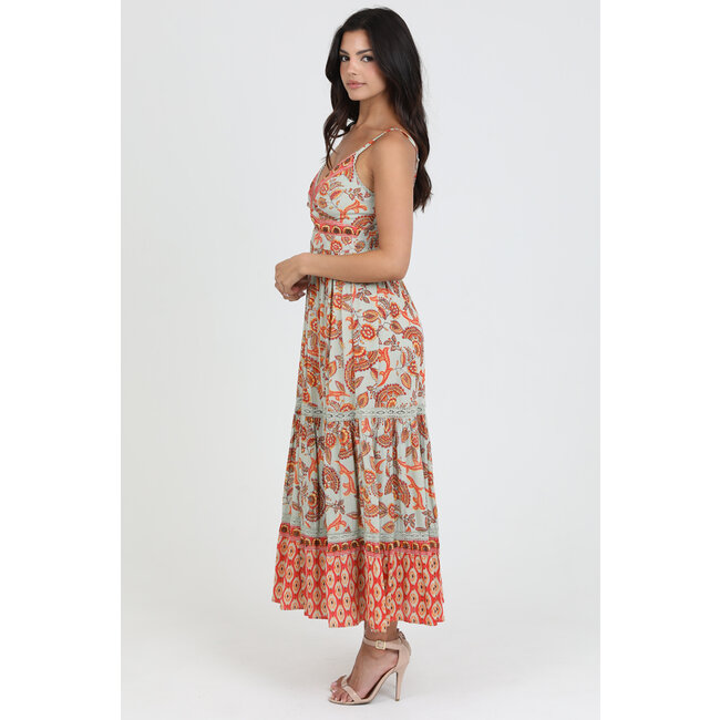 Angie Deep V-Neck Maxi (F4F48)