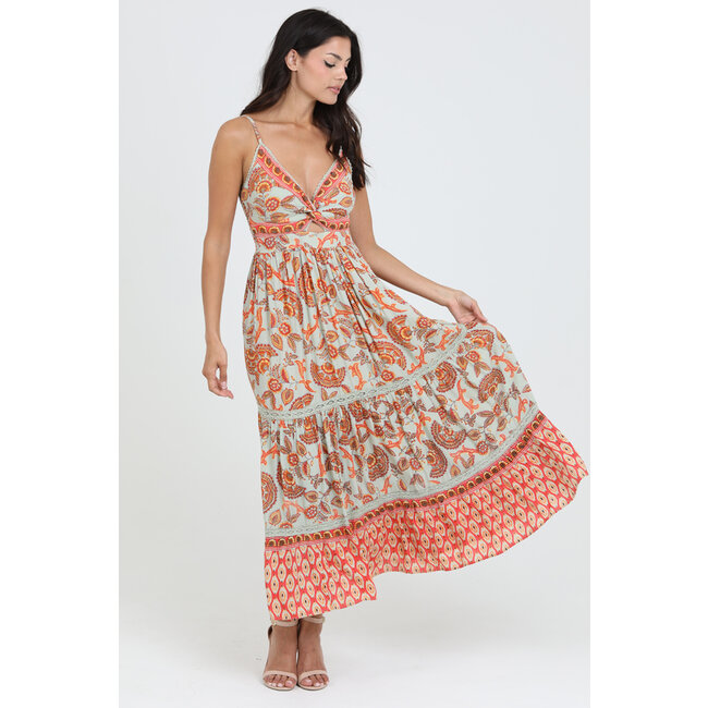 Angie Deep V-Neck Maxi (F4F48)