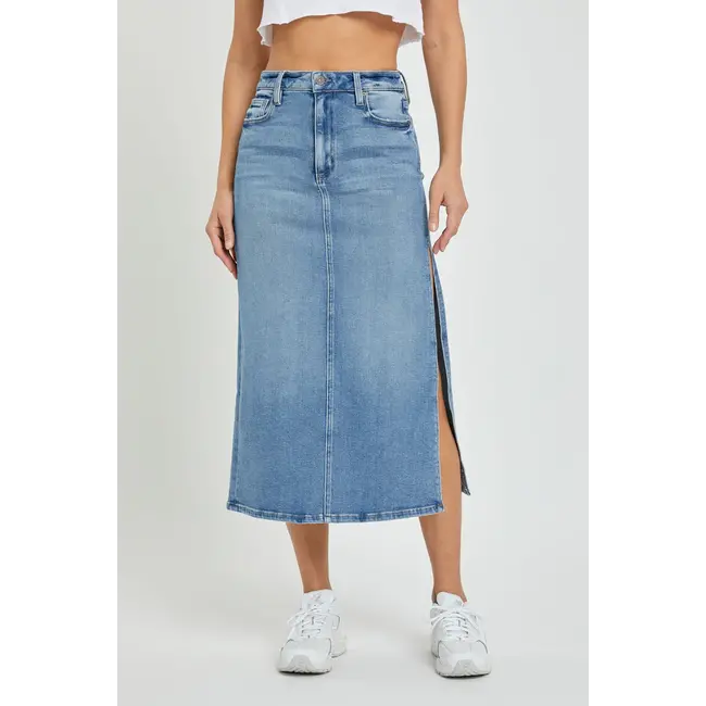 Hidden HIDDEN 31" IN Peyton Midi Skirt with Side Slit (HD5122)