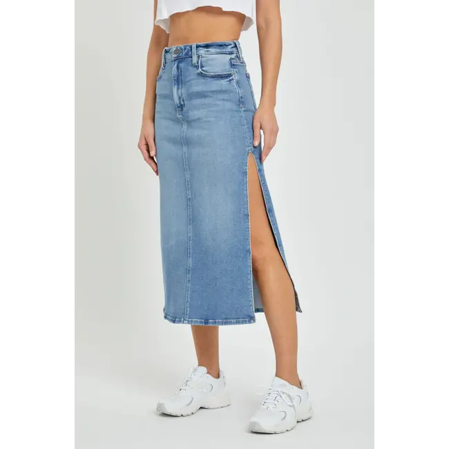 Hidden HIDDEN 31" IN Peyton Midi Skirt with Side Slit (HD5122)