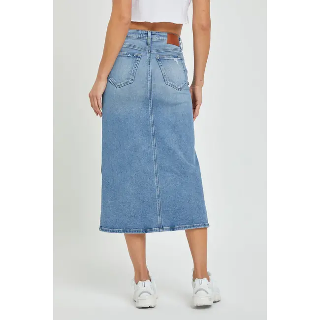 Hidden HIDDEN 31" IN Peyton Midi Skirt with Side Slit (HD5122)