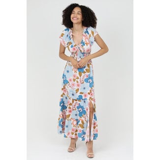 Angie Angie Floral Tiered Maxi Dress (F4K03) FQ94
