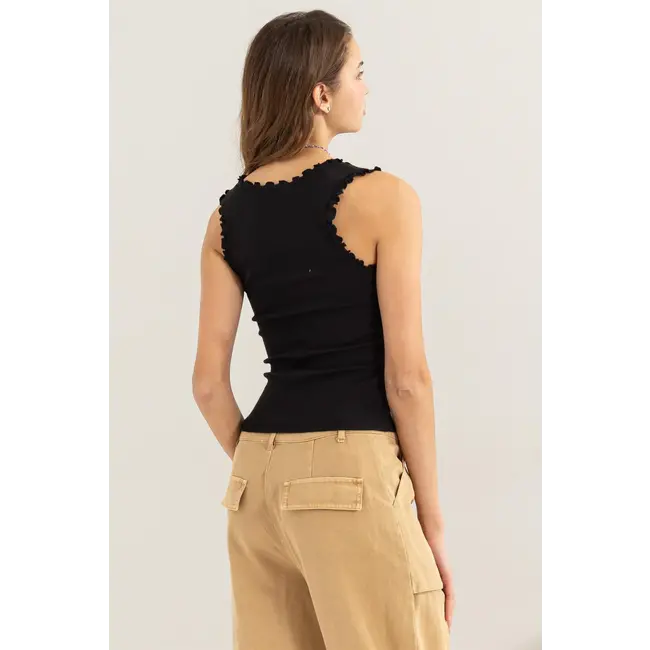 Double Zero Double Zero Lettuce Edge Sleeveless Top (DZ24C560)