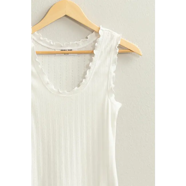 Double Zero Double Zero Lettuce Edge Sleeveless Top (DZ24C560)