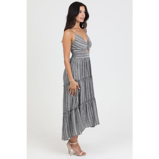 Angie Angie  Twist Front Tiered Dress (C4A91)