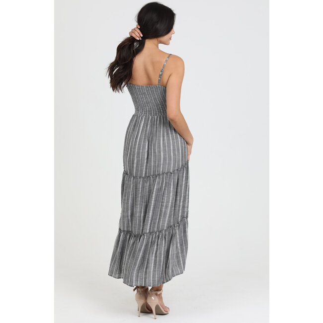 Angie Angie  Twist Front Tiered Dress (C4A91)