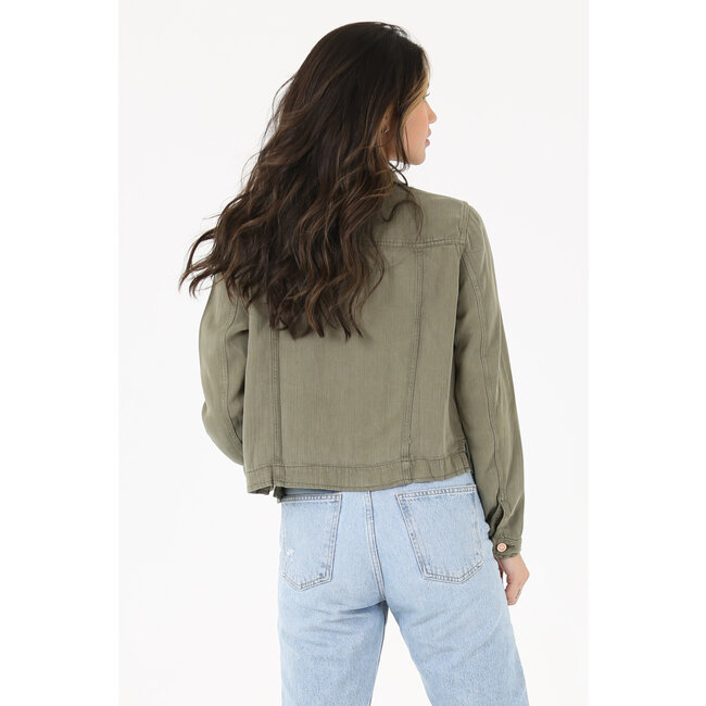 Angie Angie Washed Light Button Up Jacket (SJ919)