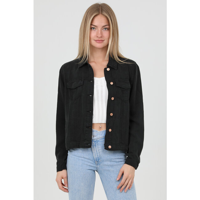 Angie Angie Washed Light Button Up Jacket (SJ919)