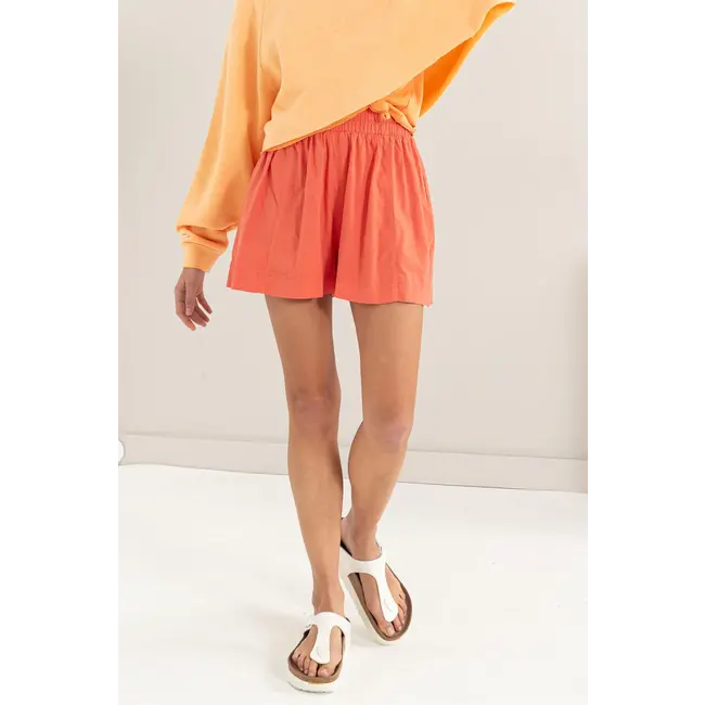 Double Zero DOUBLE ZERO SEAM DETAIL HIGH WAIST SHORTS (DZ24A421)