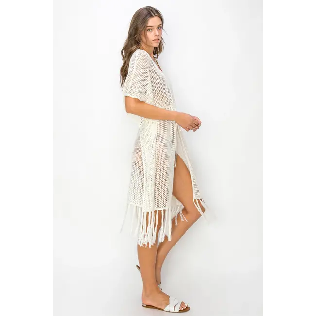 HYFVE HYFVE OPEN-STITCH CROCHET COVER-UP TUNIC (HF24A023)