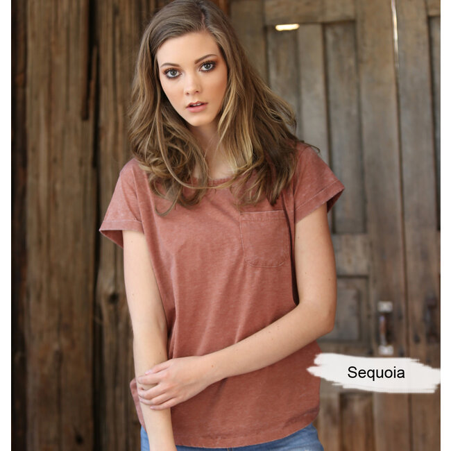 Angie Softwash Pocket Tee (X2C97)